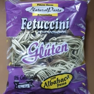 Home fetuccini natural pasta sabor albahaca